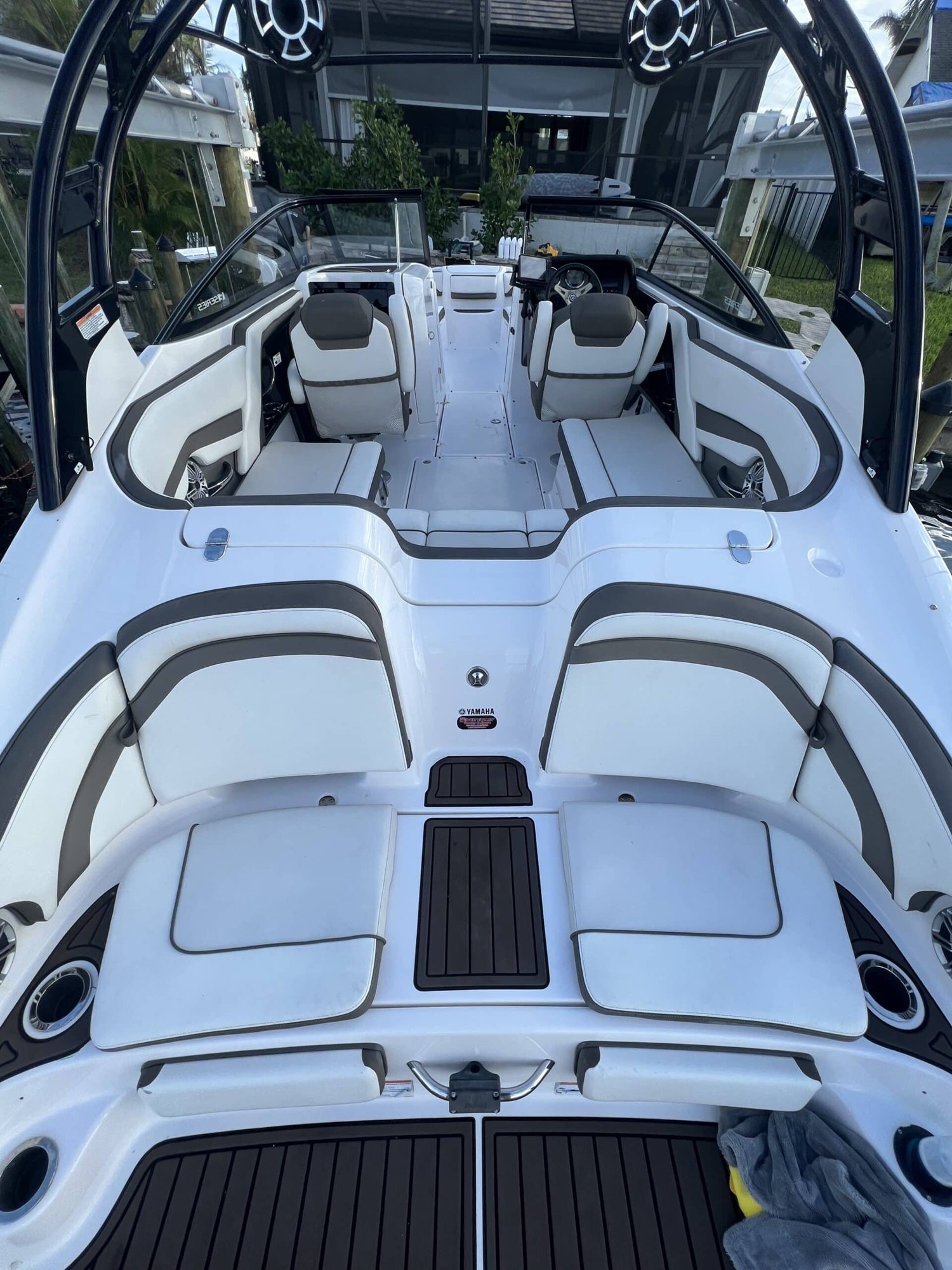 Cockpit of a boat after service