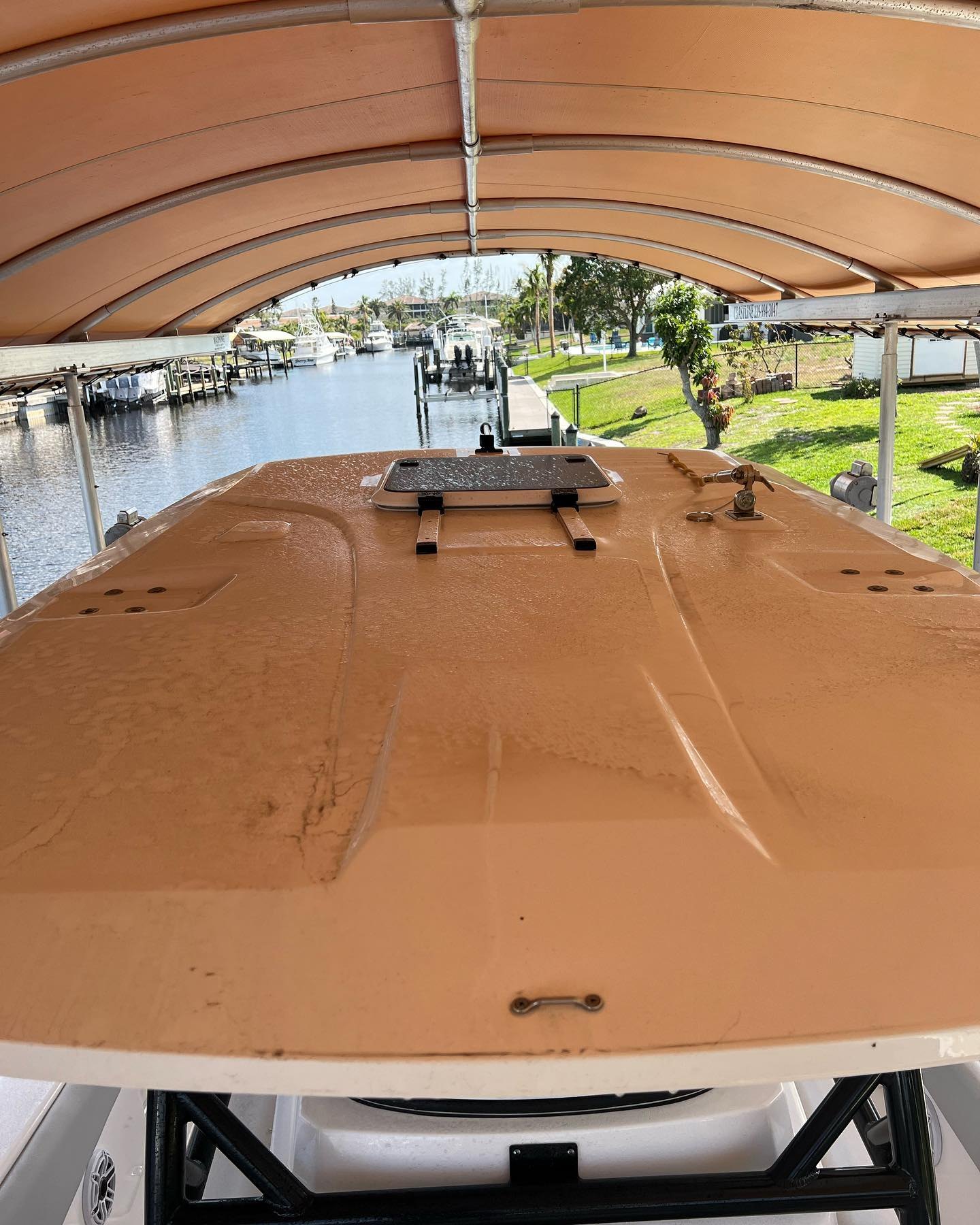 Synthetic teak deck